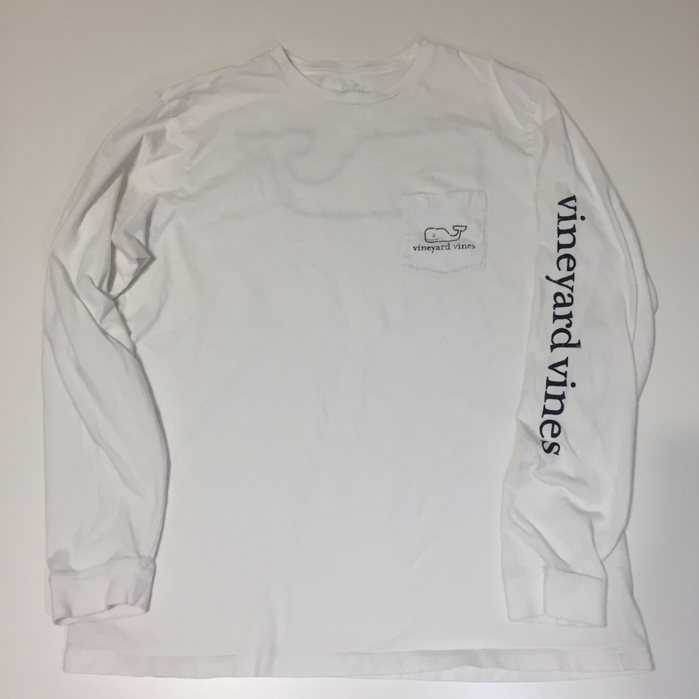 Men’s Vineyard Vines Long Sleeve White Tee